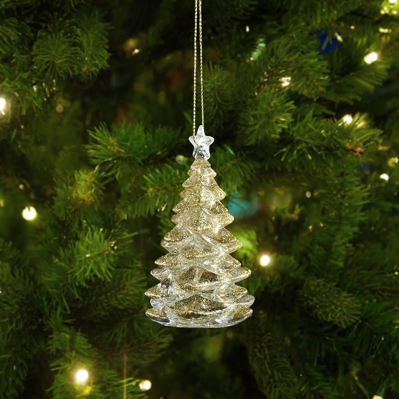 Прозрачные подвесные украшения в виде снежинок для рождественской елки, акриловая подвеска, рождественское украшение для дома 2025, подарки на Рождество, Новый год 2026