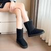 Fashion 2024 Hot Sale Ladies Shoes Mid-Calf Women's Boots Fashion Round Toe Daily Boots Women Winter Short Plush Keep Warm Snow Boots