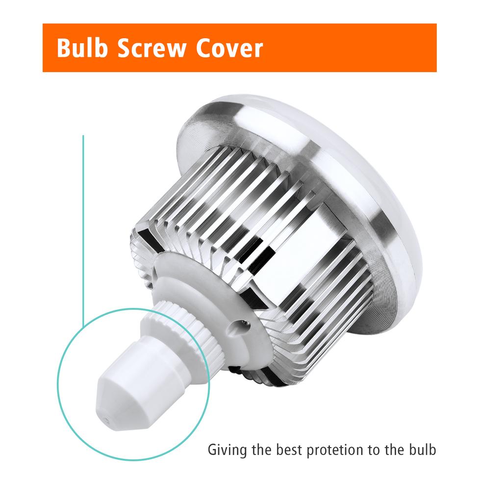 85W LED Light Bulb 3000K-6500K Photography Lamp Bulb Energy-saving Adjustable Brightness E27 Mount