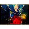 One Punch Man Posters Aesthetic Home Decor HD Print Pictures Living Room Bar Cafe Wall Art Painting Kraft Paper Anime Poster