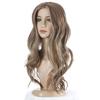 Синтетический женский светлый парик, синтетические натуральные волосы для косплея, вечерние длинные волны, средняя часть, термостойкие повседневные парики