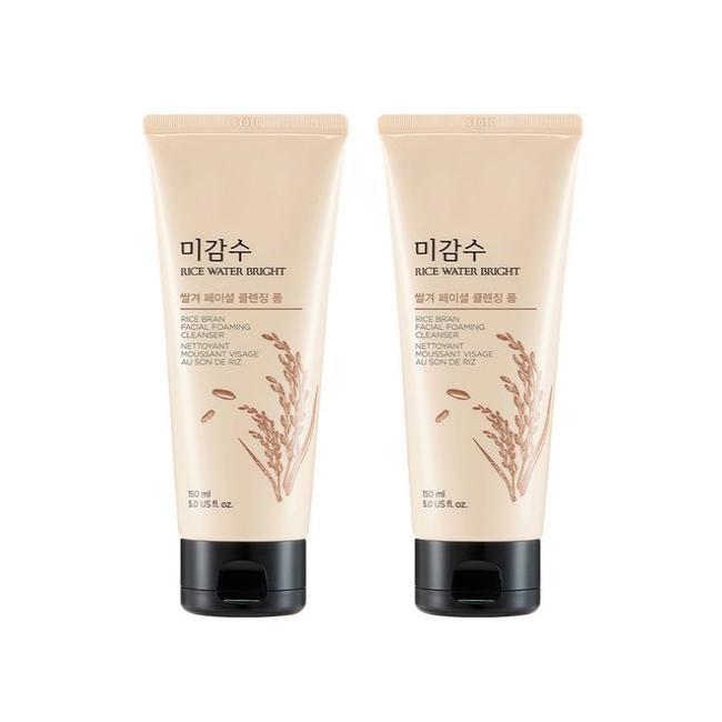 The Face Shop Rice Water Bright Rice Bran Facial Cleansing Scrub Foam 150ml (3 Options)