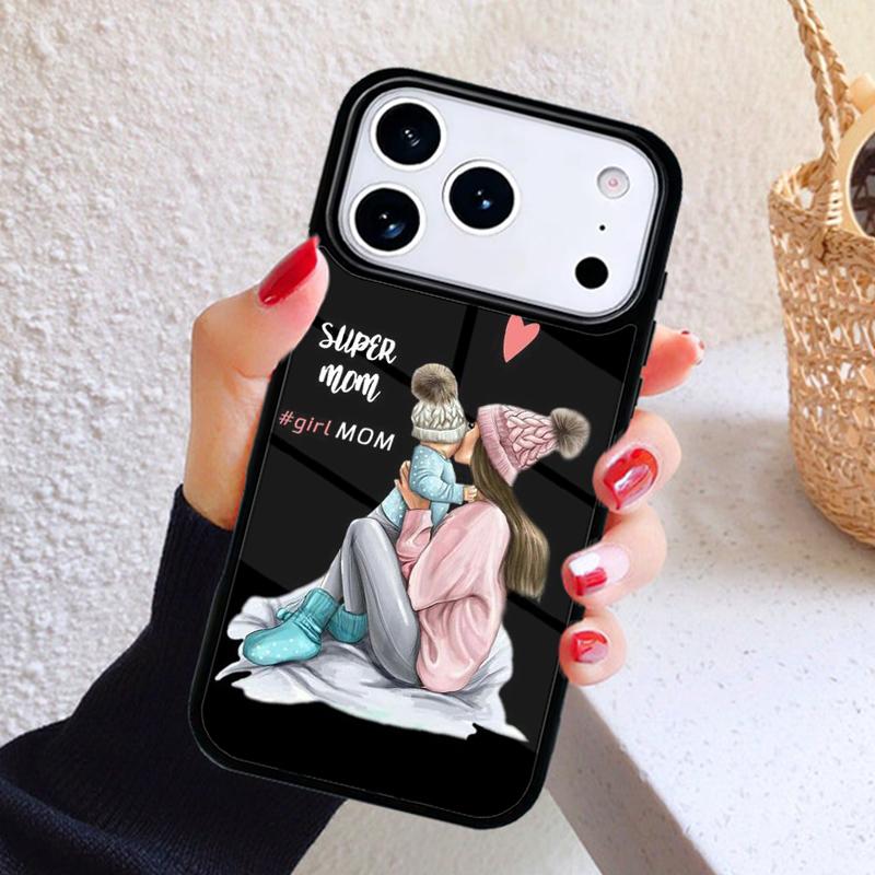 SUPER MOM MUM MAMA BABY Phone Case For iPhone 17 Air 16 15 14 13 12 11 Pro Max Plus