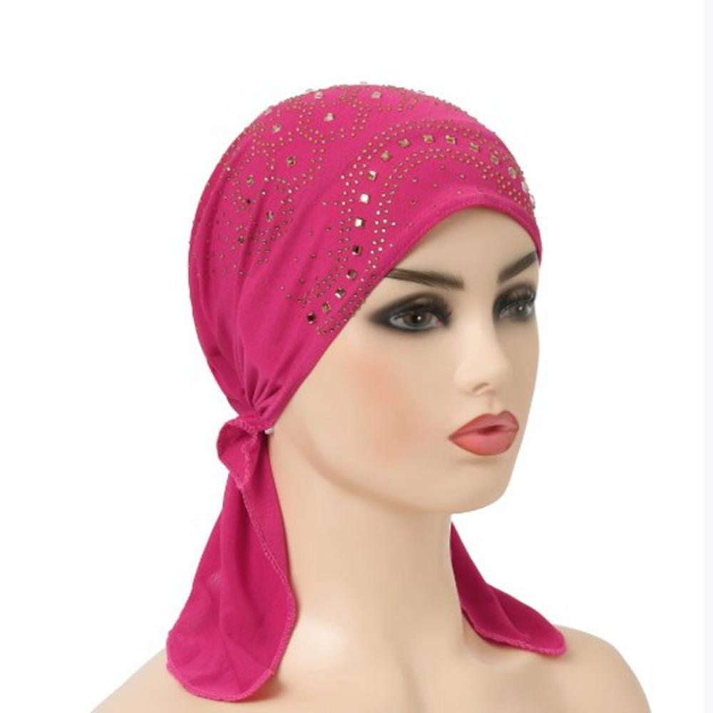 With Many Stones Wind Cotton Hat Bandana Casual Chemotherapy Hat Women National