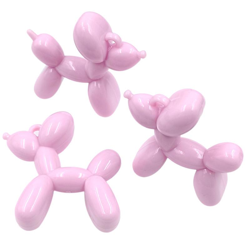 Товары для вечеринок Акриловые конфетные цветные украшения для самостоятельного изготовления, материалы для самостоятельной работы, подвески в виде собак из воздушных шаров, бусины для ожерелья, 3 шт., для сережек