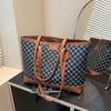 2025 Корейская Ретро Клетчатая Сумка-Тоут: Универсальная повседневная сумка-тоут и сумка через плечо
