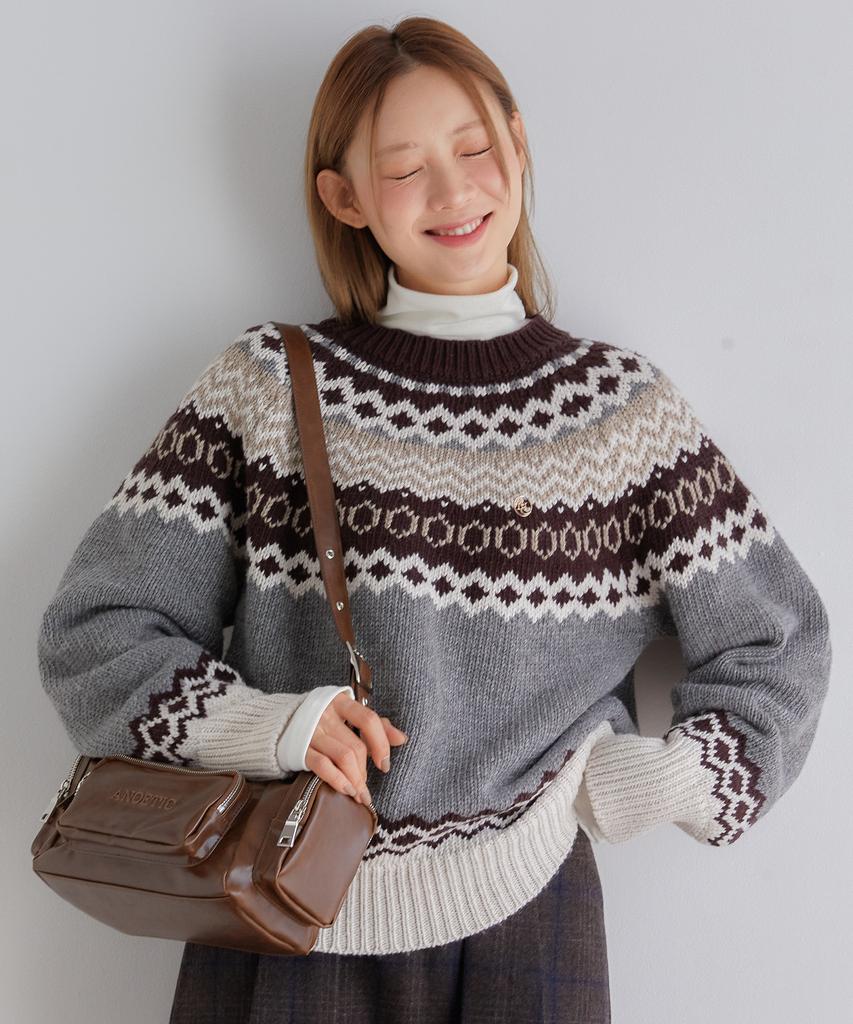 ANOETIC Anc Nordic Pullover Knit_Grey