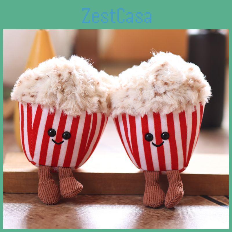 Милый плюшевый брелок для ключей в виде попкорна, мягкая кукла, детский кулон, украшение для рюкзака