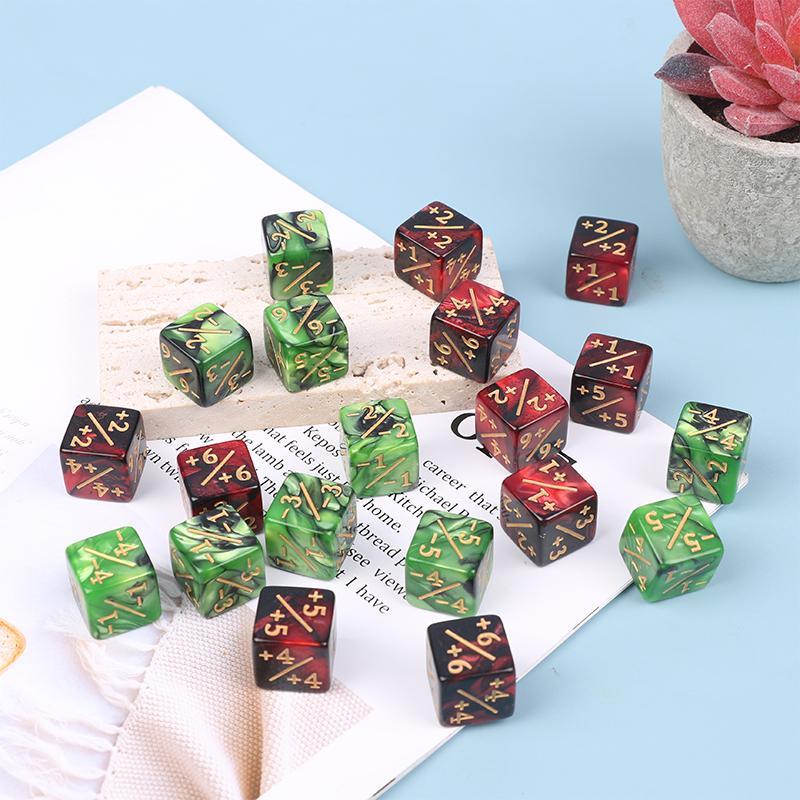 1 шт 16 мм 6-гранные игральные кости счетчики +1/-1 игральные кости детские игрушечные игральные кости для игры
