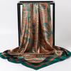 Spring/Summer New Women'S Silk Scarf 90 * 90cm Simulated Silk Twill Square Scarf Fashion Printed Large Square Scarf Professional Scarf