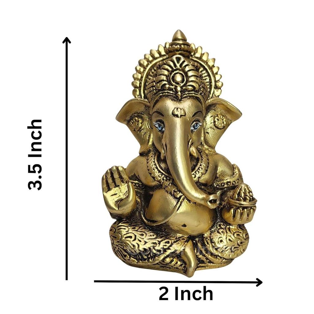 Идол Ганеши | Статуя Ганеши для домашнего декора | Мурти Ганеши для офисного стола и идол Ганапати для приборной панели автомобиля