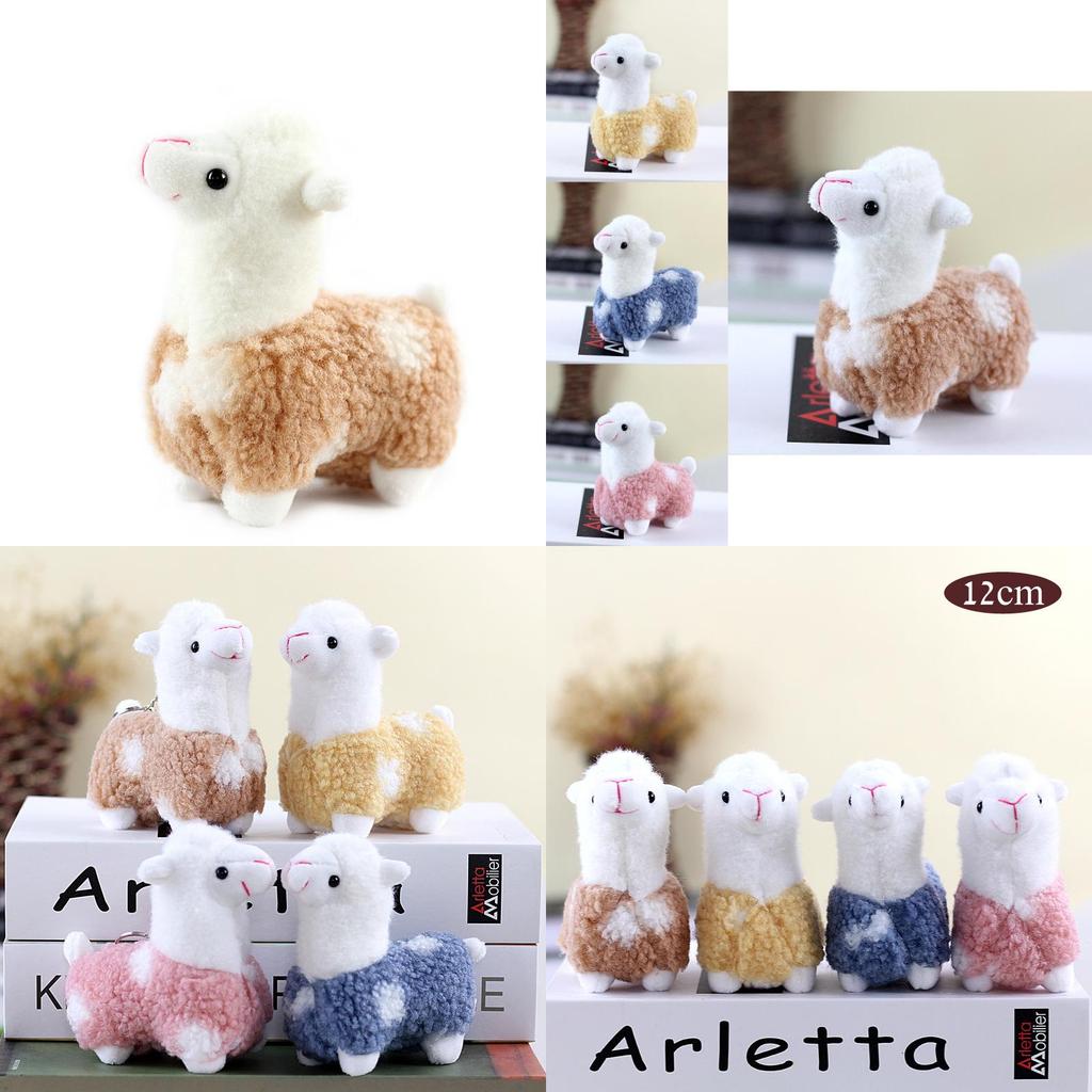 Adorable Plush Alpaca Keychain Charming Small Stuffed Toy For Bags And Gifts