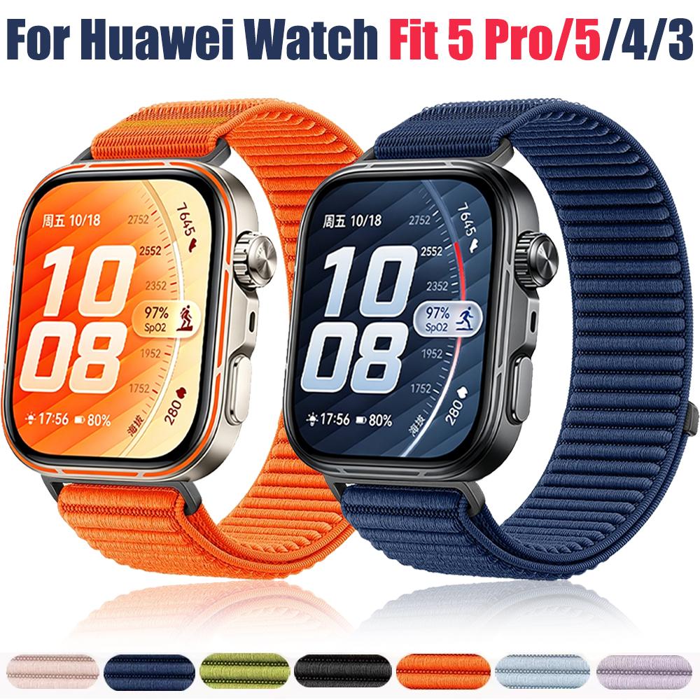 Официальный плетеный нейлоновый ремешок для Huawei Watch Fit 5/5 Pro Дышащий браслет Ремешок для часов Huawei Watch Fit 4 Pro/4/3 Аксессуары 3