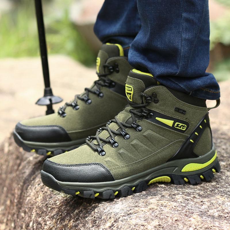 GOFFUN Men Hiking Shoes High Quality Sneakers Autumn Winter Trekking Mountain Waterproof Climbing Athletic Outdoor Sport Shoes Boots