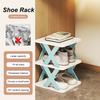 Convenient Folding Organizer Corrosion-resistant Narrow Shoe Organizer Bedroom Accessory Shoe Shelf