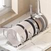 Expandable Pot Pan Organizer Rack Rustproof Corrosion Resistant U-Shaped Groove Design Easy Installation Kitchen Organizer Stand