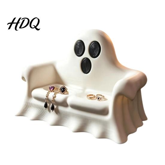 Настольное украшение 3D-печать Тыква-призрак Украшения для дивана Жутко-милый Хэллоуинский декор