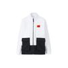 Anta Color-Block Printed Logo Zip-Up Stand Collar Jacket Unisex Jacket White 152250703-1