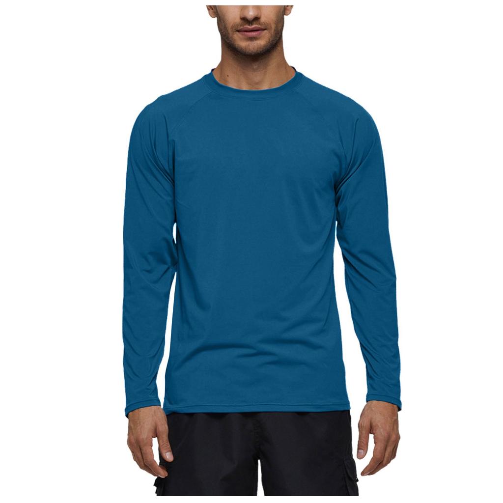 Men's Long-Sleeved Loose Sun Clothing Upf 50+ Beach Sun Quick-Drying Clothing Men's Surfing Clothing Men's Swimwear
