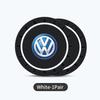 Emblems For Volkswagen VW 2pcs Car Cup Holder Anti Slip Insert Coasters Pads Accessories Polo Jetta Sagitar Magotan Passat B5 B6 ze1