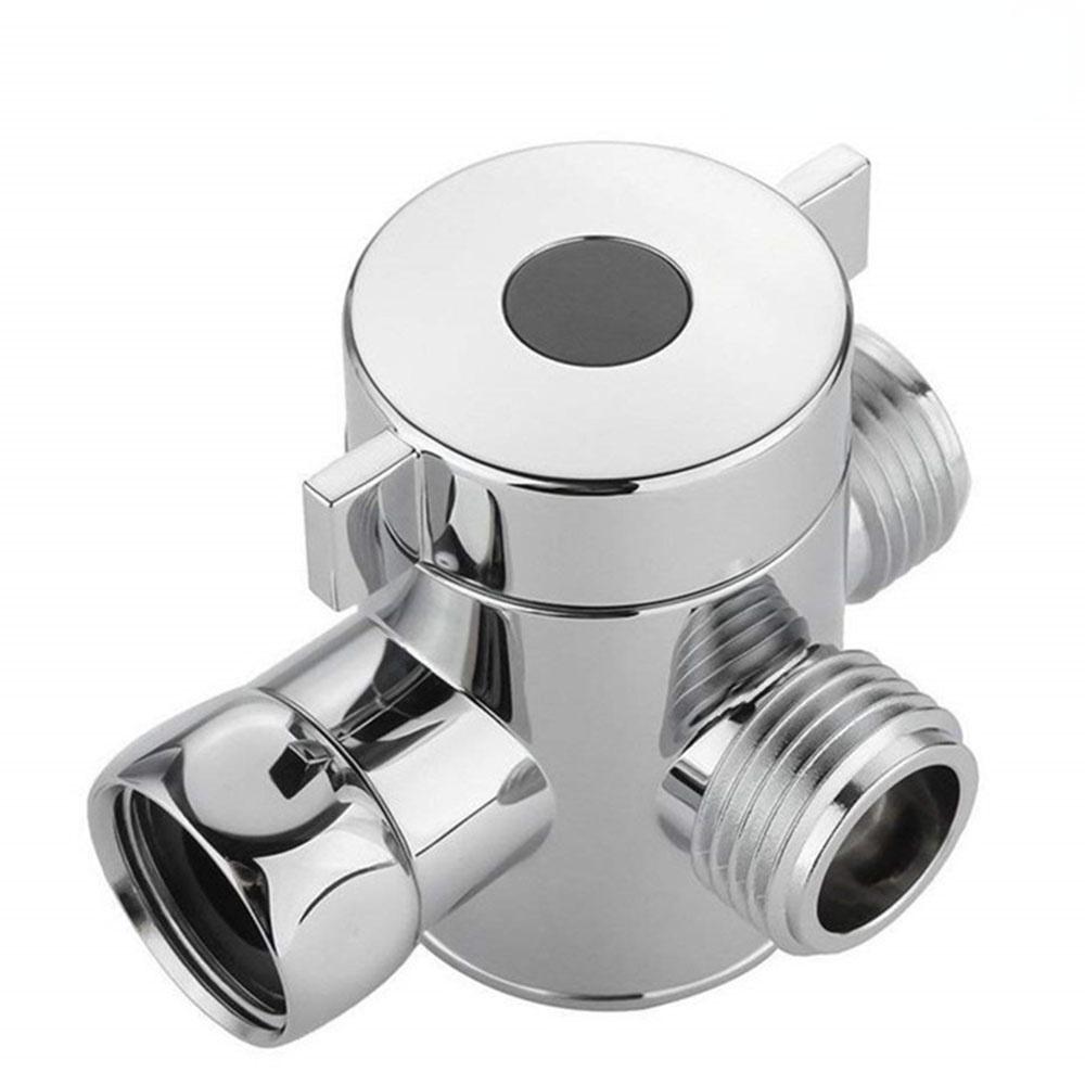 1/2'' 3-Way T-adapter Diverter Valve Adjustable Shower Head Arm Mounted Diverter Valve Bathroom Hardware Accessory