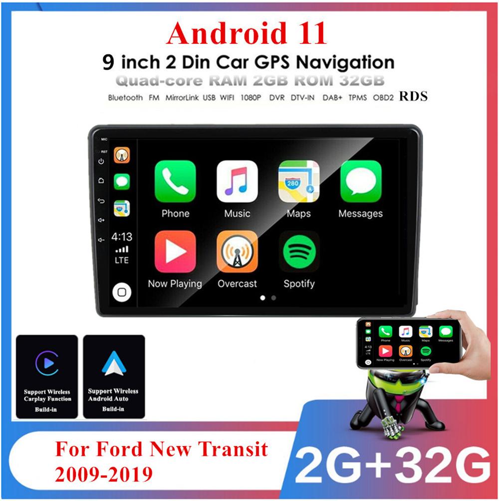9" Android 11 Стерео Радио Навигационный Плеер 2+32 ГБ Для Ford Transit 2009-19 С Carplay