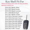 Чехол-брелок для ключа подходит для Chevrolet Sonic Trax Equinox Chevy Buick Encore GMC Terrain 4-кнопочный складной флип-пульт ДУ Чехол