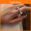 Chic Korean Inspired Unique Design Spring Pearl Ring For Women Fashionable And Versatile