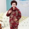 Трехслойный утепленный зимний пижамный комплект на флисе для пожилых женщин - Теплый коралловый флис для дома и как верхняя одежда