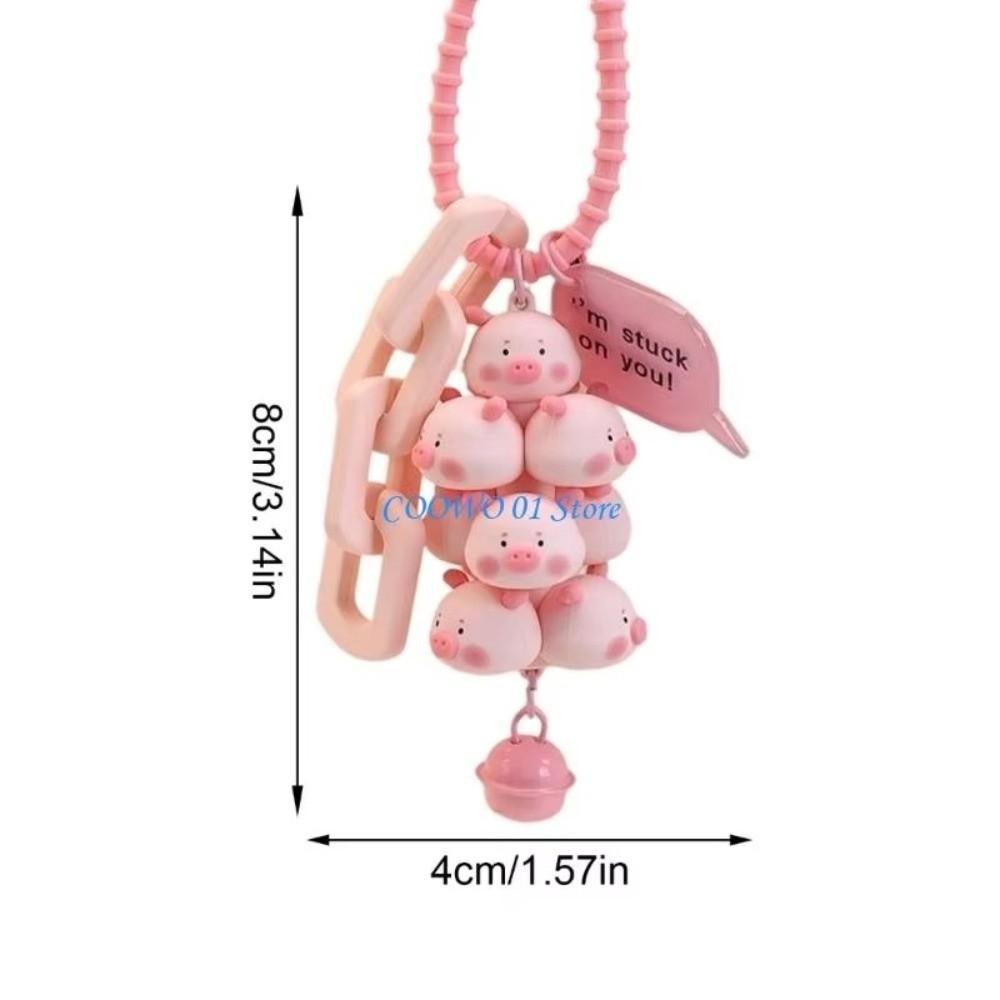 Pig Tower Pig Keychains Creative Cartoon Animal Keychain Fun Panda Keychain Backpack Hanging