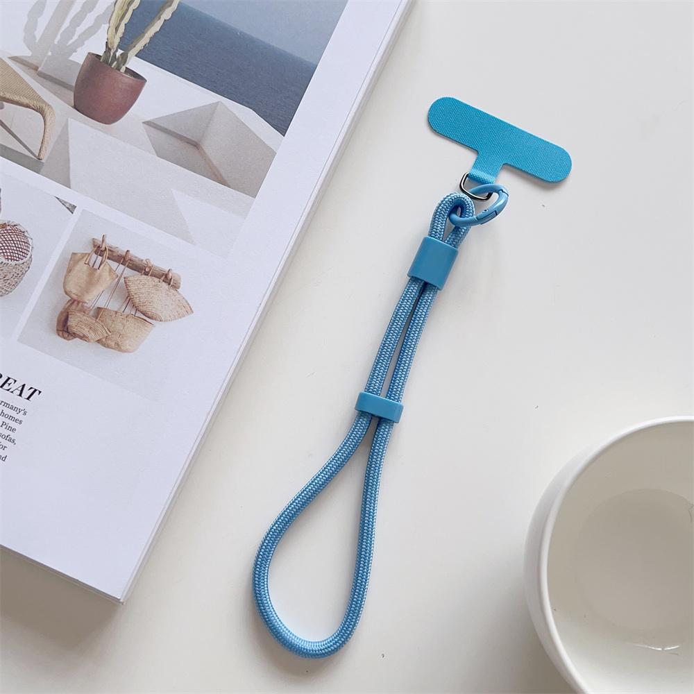 Регулируемый шнурок, подвесная веревка, ремешок на руку для мобильного телефона, универсальный короткий брелок, красочный защитный браслет на запястье