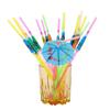 100pcs Mixed Color Umbrella Straws Plastic Parasol Drinking Straws  Summer