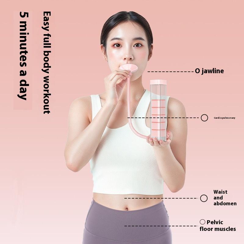 Тренажер для дыхательных упражнений Тренажер для мышц живота Глубокое дыхание Гантель Мужчины Женщины Взрослые Тренажер для тренировки емкости легких