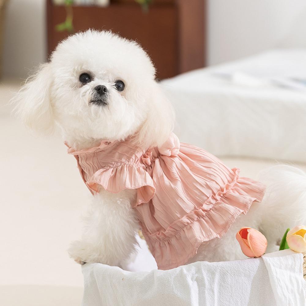 Dog Spring Summer Princess Style Beautiful Tulip Puppy Dog Dress Small Dog Bigbear Teddy Pet Clothing