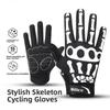 1 Pair Skeleton Design Cycling Gloves Breathable Touchscreen Gloves  Cycling Sports