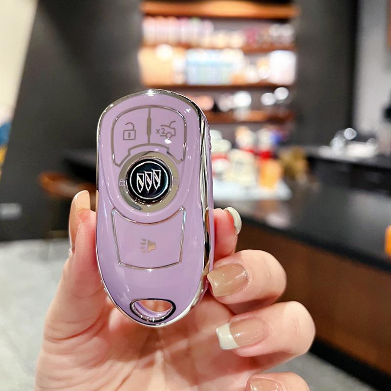 Премиальный чехол для ключей для автомобилей Buick Regal, Envision, GL8, LaCrosse, Enclave, GX и Weilan 7 - Женская сумка-ракушка с пряжкой