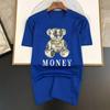 2024 Роскошный бренд Money Bear Персонализированная печать футболка унисекс хлопковая футболка Высококачественная футболка унисекс уличная свободная футболка