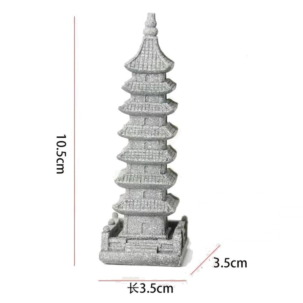 Artificial Mini Lanterns Statue Multifunctional Pagoda Garden Miniature Sculpture Home