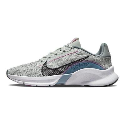 Superrep Go 3 Next Nature Flyknit Амортизирующие Нескользящие Низкие Тренировочные Кроссовки Женские кроссовки Серые DH3393-004