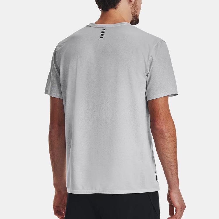 Under Armour Футболка с коротким рукавом и круглым вырезом с логотипом UA Rush, мужские топы, современный серый 1378403-011