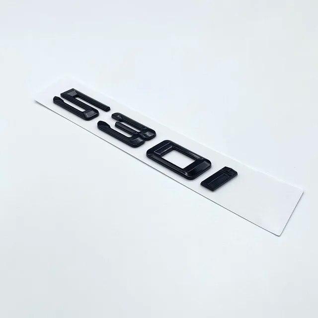 Старая глянцевая черная эмблема с буквами 520i 523i 525i 528i 530i 535i 540i для BMW 5 серии E60 E61 F10 F11 G30, наклейка на багажник автомобиля с логотипом