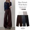 The Pink Women Before High Waist Hidden Banding Pintuck Wide Slacks