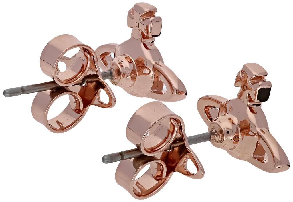 Серьги-пусеты Nano Solitaire из латуни со специальной КОРОБКОЙ и бумажным пакетом [Vivienne Westwood] 62010037/02G372 Женские [Товар]