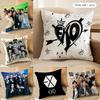 Лучший южнокорейский чехол для подушки E-Exo, шелковистый короткий плюш, скрытая молния, пылезащитный чехол для диванной подушки, для домашнего декора