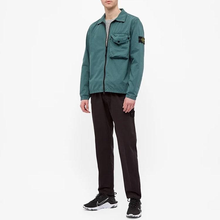 STONE ISLAND Zip Pocket Overshirt 'Petroleum' Men's 7415117WN-V0157