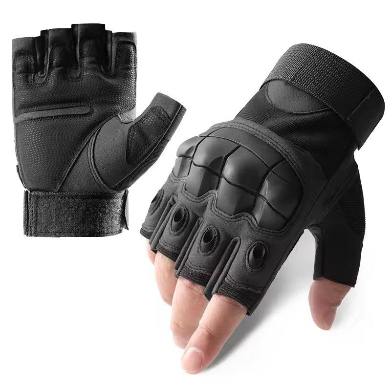 1Pair Fingerless Gloves for Men Ideal for Outdoor Sports Shooting Hunting Airsoft and Cycling