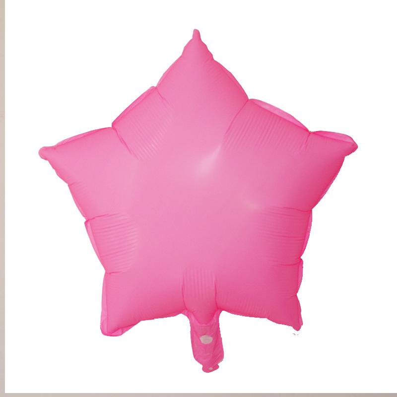 18-Inch Light Version Of Pentagram Aluminum Film Balloon Solid Color Star Balloon Aluminum Foil Birthday Party Decoration Arrangement