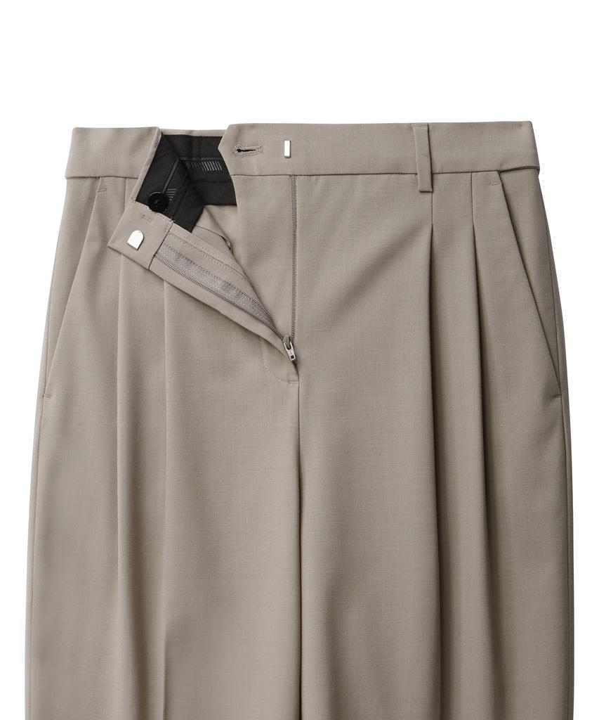 MUSINSA STANDARD WOMAN Women'S Summer Wool Bermuda Hidden Elastic Waist Half Slacks [Light Beige]
