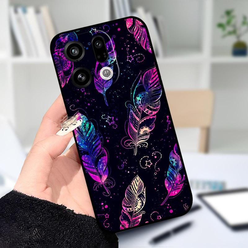 Чехол для OPPO Find X9 X9Pro, мягкий силикон, черный ТПУ, защитная задняя крышка для телефона OPPO FindX9 X 9Pro, ударопрочный бампер