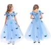 Платья принцессы для девочек, костюм для малышей на Хэллоуин, Рождество, косплей, нарядное платье феи-бабочки